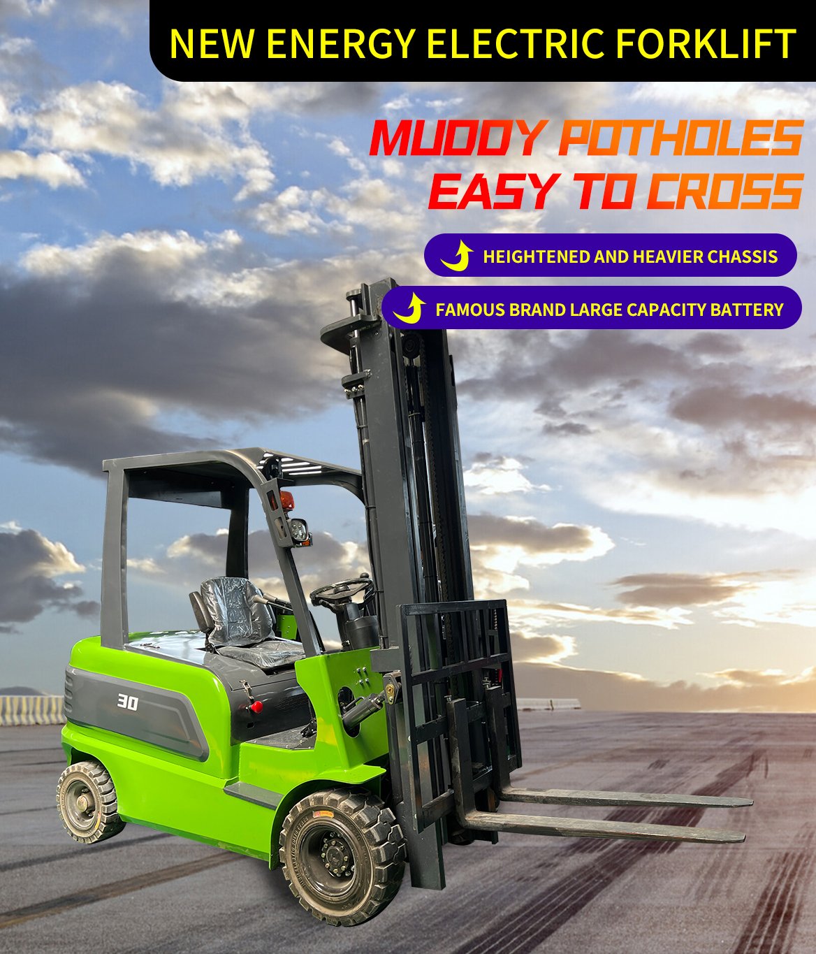 LEKING 3 Ton New Energy Electric Forklift - Image 6