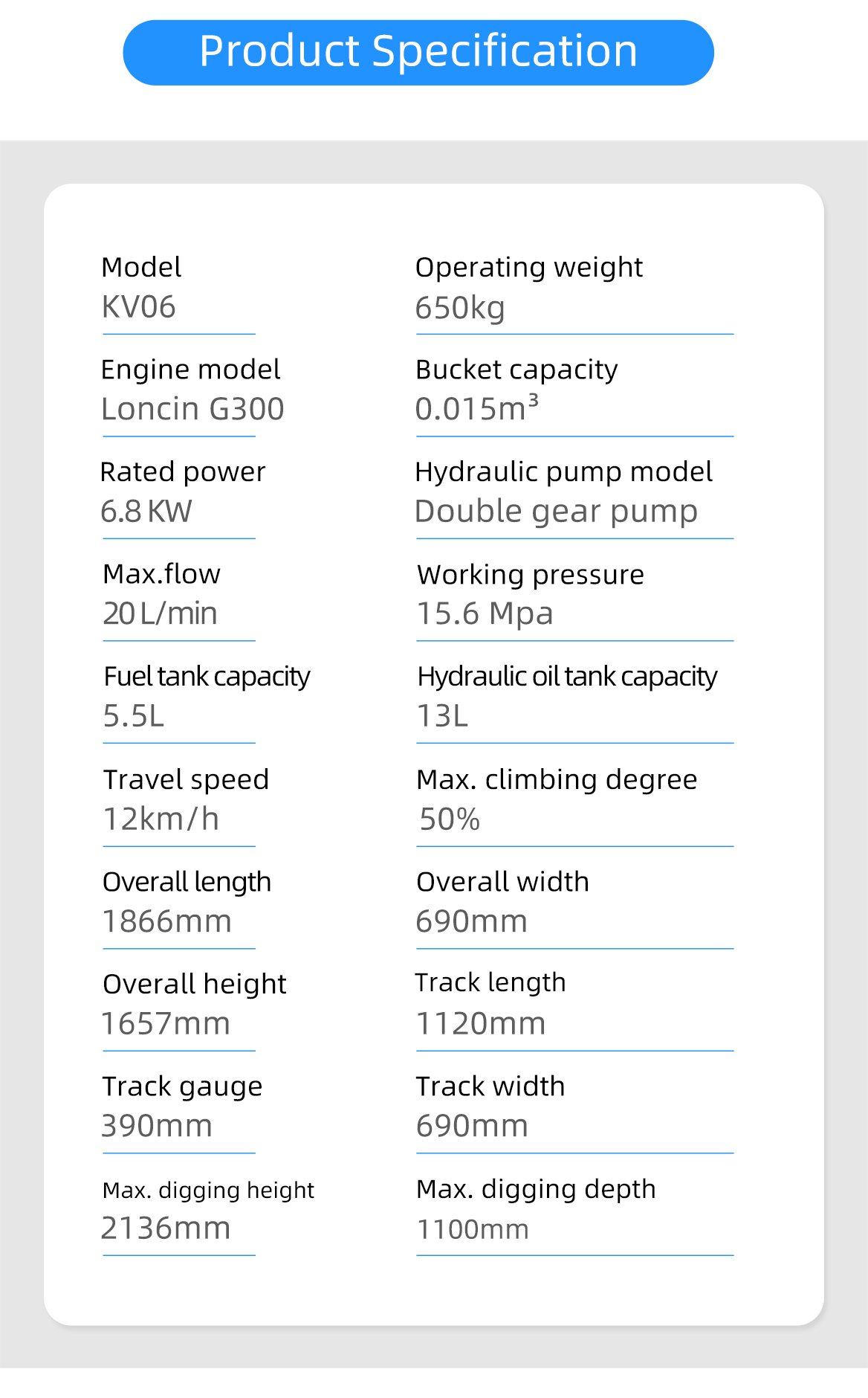 LEKING Mini Excavator-KV06 - Image 9